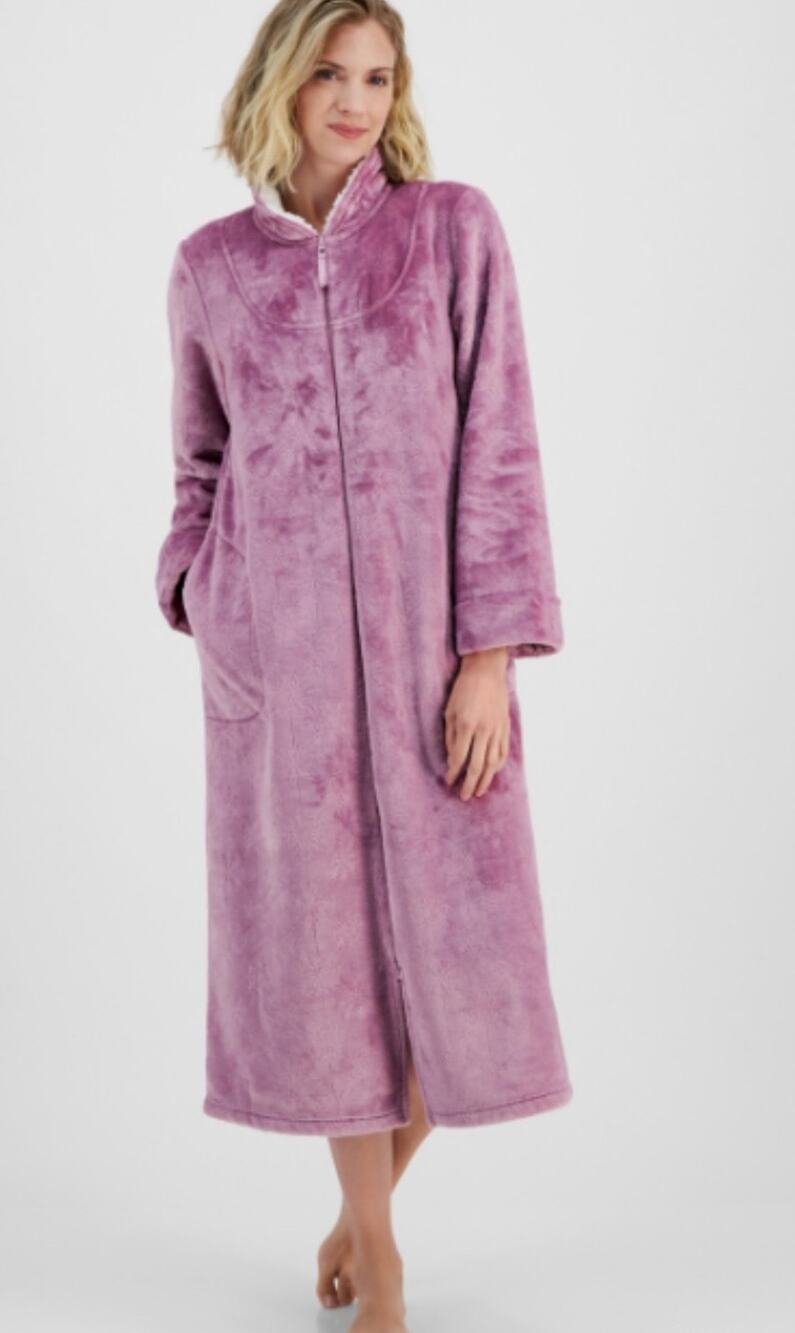 Brand New Charter Club Women's Size XS Plum Purple  Super Soft Plush Teddy Robe